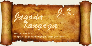 Jagoda Kangrga vizit kartica